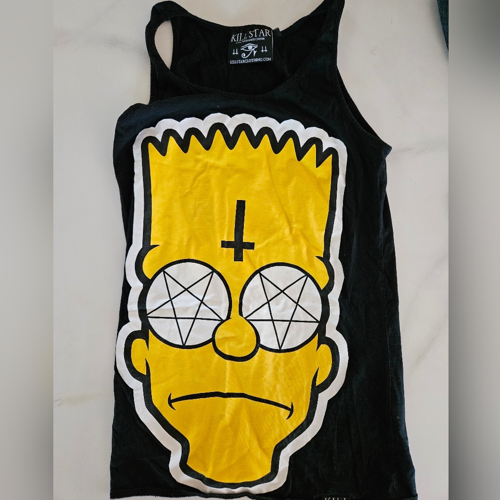 Killstar Black and Yellow Graphic Tank Top